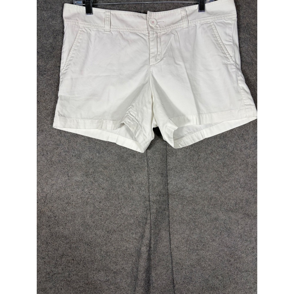 Lilly Pulitzer The Callahan Short White Cotton Twill Chino Shorts Womens 8